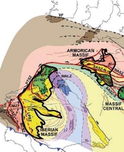 map of variscan belts