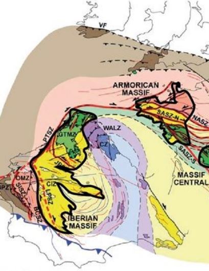 map of variscan belts